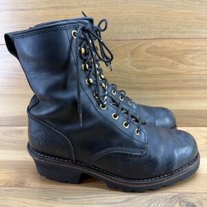 Chippewa Men's 8.5 M Baldor 8" Steel Toe Logger Black Oiled Boots 73020 Work